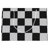 Sichtbare Schwarz-Weiß-Quadrate oder CUSTOM-FARBE Große Geschenktüte (Vorderseite)