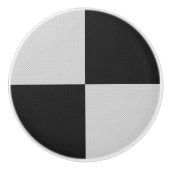 Sichtbare Schwarz-Weiß-Quadrate oder CUSTOM-FARBE Keramikknauf (Vorderseite)