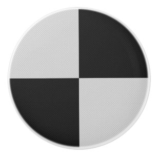 Sichtbare Schwarz-Weiß-Quadrate oder CUSTOM-FARBE Keramikknauf