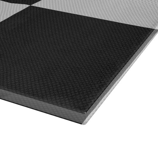 Sichtbare Schwarz-Weiß-Quadrate oder CUSTOM-FARBE Schneidebrett (Ecke)