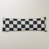 Sichtbare Schwarz-Weiß-Quadrate oder CUSTOM-FARBE Seitenschläferkissen (Rückseite)