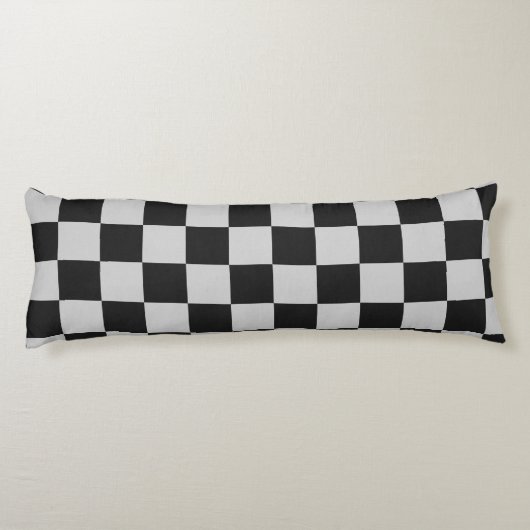 Sichtbare Schwarz-Weiß-Quadrate oder CUSTOM-FARBE Seitenschläferkissen (Rückseite)