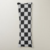 Sichtbare Schwarz-Weiß-Quadrate oder CUSTOM-FARBE Seitenschläferkissen (Vorderseite Vertikal)