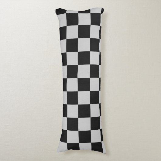 Sichtbare Schwarz-Weiß-Quadrate oder CUSTOM-FARBE Seitenschläferkissen (Vorderseite Vertikal)