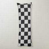 Sichtbare Schwarz-Weiß-Quadrate oder CUSTOM-FARBE Seitenschläferkissen (Rückseite (Vertikal))