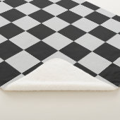 Sichtbare Schwarz-Weiß-Quadrate oder CUSTOM-FARBE Sherpadecke (3/4)