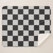 Sichtbare Schwarz-Weiß-Quadrate oder CUSTOM-FARBE Sherpadecke (Vorderseite (Horizontal))