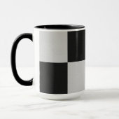 Sichtbare Schwarz-Weiß-Quadrate oder CUSTOM-FARBE Tasse (Links)