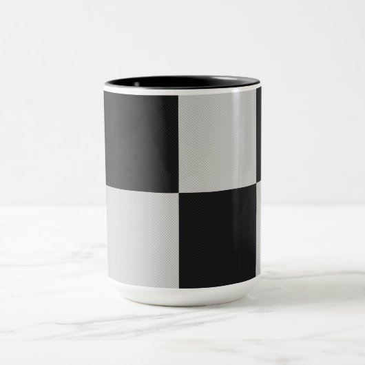 Sichtbare Schwarz-Weiß-Quadrate oder CUSTOM-FARBE Tasse (Zentrum)