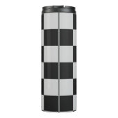 Sichtbare Schwarz-Weiß-Quadrate oder CUSTOM-FARBE Thermosbecher (Rückseite)