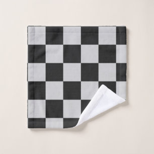 Sichtbare Schwarz-Weiß-Quadrate oder CUSTOM-FARBE Waschlappen