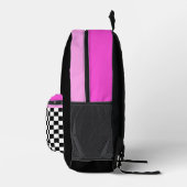 Sichtbare Schwarz-weiße rosa Monogramm-Initialen K Bedruckter Rucksack (Rechts)