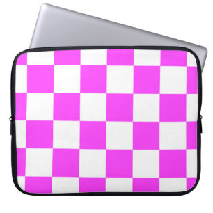 Sichtbarer Fliesenhintergrund Weiß und Pinka Laptopschutzhülle