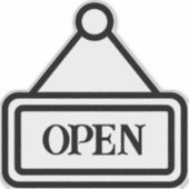 Sichtbarer offener/geschlossener Anzeigetafel Aufkleber (Vorderseite)