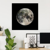Sichtbares Bild des Mondes Poster (Heimbüro)