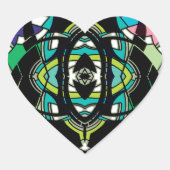 Sichtbares Design Herz-Aufkleber (Vorderseite)