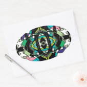 Sichtbares Design Ovaler Aufkleber (Umschlag)