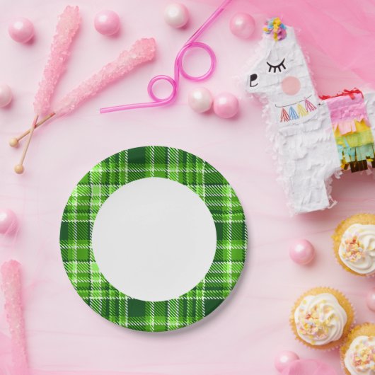 Sichtbares grünes Farbmuster Pappteller (Party)