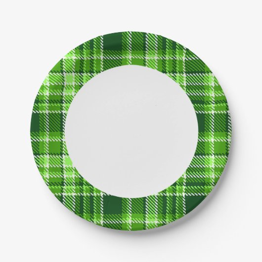 Sichtbares grünes Farbmuster Pappteller (Vorderseite)