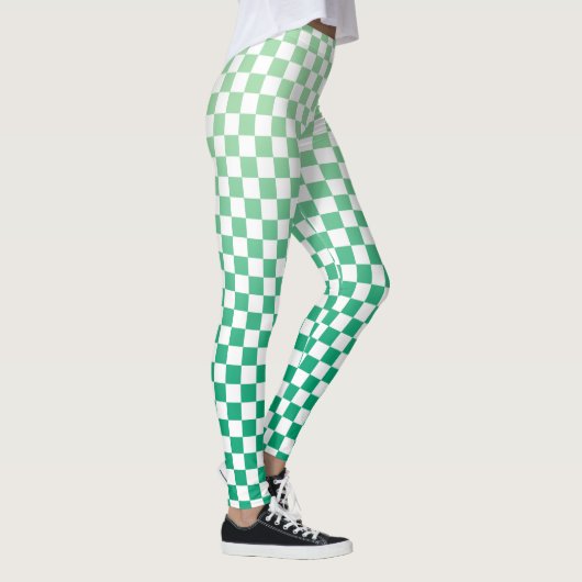 Sichtbares Licht in dunkelgrünes Lichtmuster Leggings (Rechts)