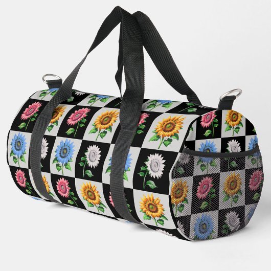 Sichtbares mehrfarbiges Blumendesign Duffle Bag