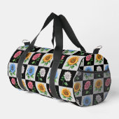 Sichtbares mehrfarbiges Blumendesign Duffle Bag (Rechte Ecke)