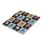 Sichtbares mehrfarbiges Blumendesign Fliese (Seite)