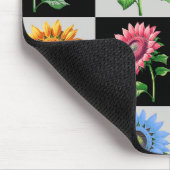 Sichtbares mehrfarbiges Blumendesign Mousepad (Ecke)