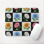 Sichtbares mehrfarbiges Blumendesign Mousepad (Mit Mouse)