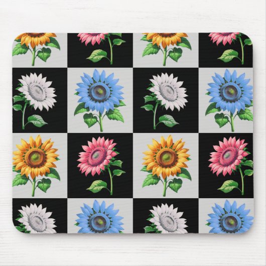 Sichtbares mehrfarbiges Blumendesign Mousepad (Vorne)
