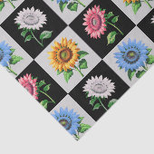 Sichtbares mehrfarbiges Blumendesign Seidenpapier (Ausschnitt)