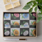 Sichtbares mehrfarbiges Blumendesign Seidenpapier (Geschenk)