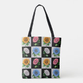 Sichtbares mehrfarbiges Blumendesign Tasche (Rückseite)