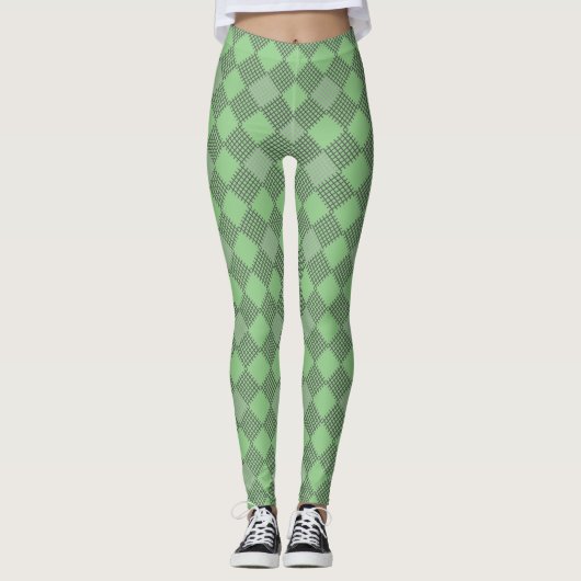 Sichtbares Muster 01 w LGreen BG Leggings (Vorderseite)