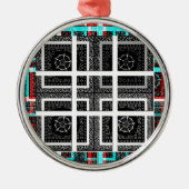 Sichtbares Muster - Art Print Silbernes Ornament (Vorne)