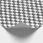 Sichtbares Muster aus Schwarz-weißem Marmor Geschenkpapier (Ecke)