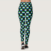 Sichtbares Muster für die Flagge Sierra Leones Leggings (Rückseite)