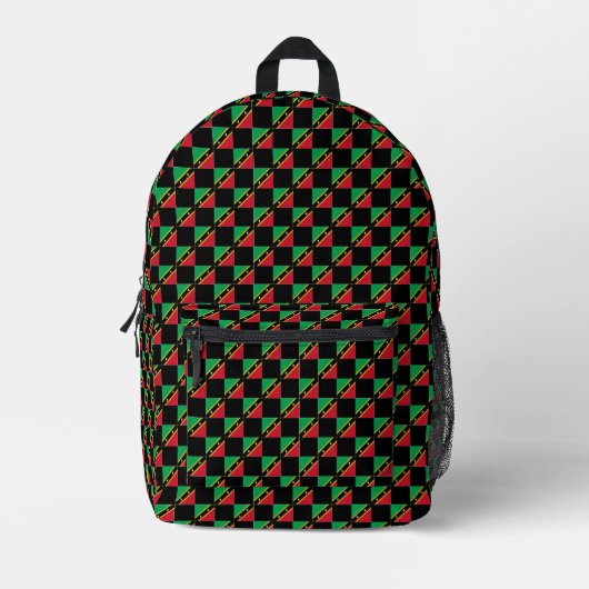 Sichtbares Muster für St. Kitts und Nevis-Flag Bedruckter Rucksack (Vorderseite)