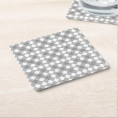 Sichtbares Muster schwarz-weiß Rechteckiger Pappuntersetzer (angewinkelt)