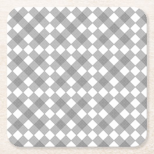 Sichtbares Muster schwarz-weiß Rechteckiger Pappuntersetzer (Vorderseite)