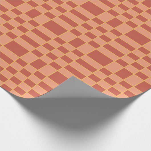 Sichtbares rosa kariertes Muster Geschenkpapier (Ecke)