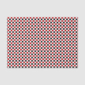 Sichtbares Rot-Weiß-Schwarz-Gewebe Seidenpapier (Vorderseite)