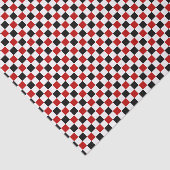 Sichtbares Rot-Weiß-Schwarz-Gewebe Seidenpapier (Ausschnitt)