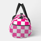 Sichtbares, weißes, rosa Retro-Monogramm Duffle Bag (Rechts)