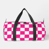 Sichtbares, weißes, rosa Retro-Monogramm Duffle Bag (Rückseite)