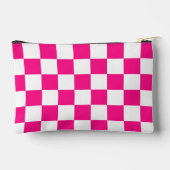Sichtbares, weißes, rosa Retro-Monogramm Zubehörtasche (Rückseite)