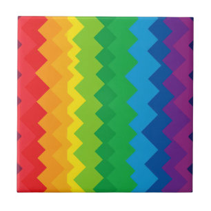 „Sichtbarkeit“ – Ein abstraktes Pride-Muster #1 Fliese