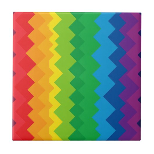 „Sichtbarkeit“ – Ein abstraktes Pride-Muster #1 Fliese (Vorderseite)