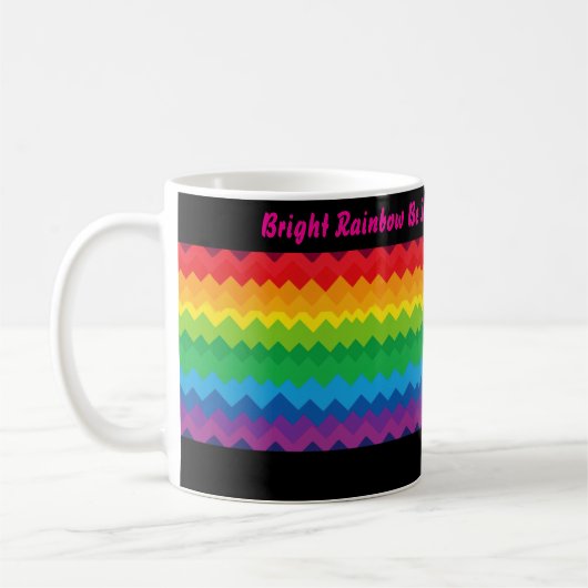 „Sichtbarkeit“ – Ein abstraktes Pride-Muster #1 Kaffeetasse (Links)