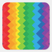 „Sichtbarkeit“ – Ein abstraktes Pride-Muster #1 Quadratischer Aufkleber (Vorderseite)